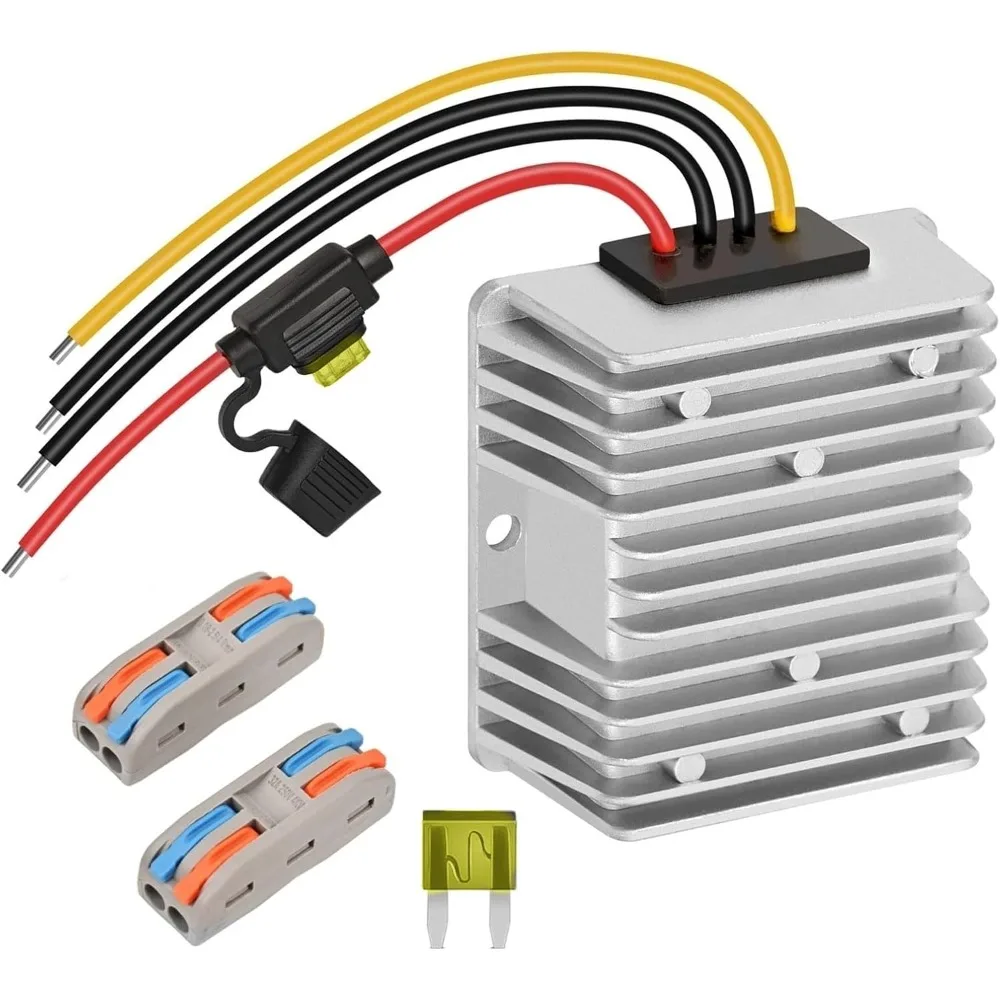 

20A 240W Golf Cart DC 18V 20V 24V 36V 48V Step Down to DC 12V Converter Voltage Regulator Reducer Power Buck Converter with Fuse
