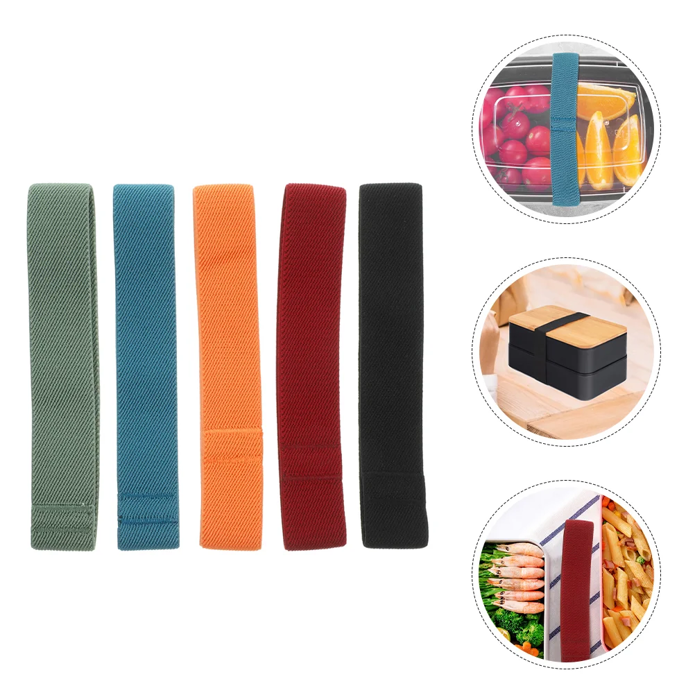 

5 Pcs Strap Lunch Boxes Travel Fixing Outdoor Rubber Band Picnic Lunchbox Elastic Nylon Camping Straps