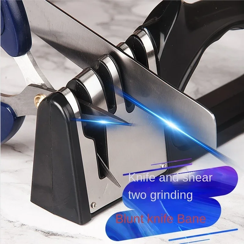 

New Knife Sharpener 4in1 Ceramic Stone Professional Chef Knife Sharpener Scissors Sharpening Kitchen Knives Accessories Edc