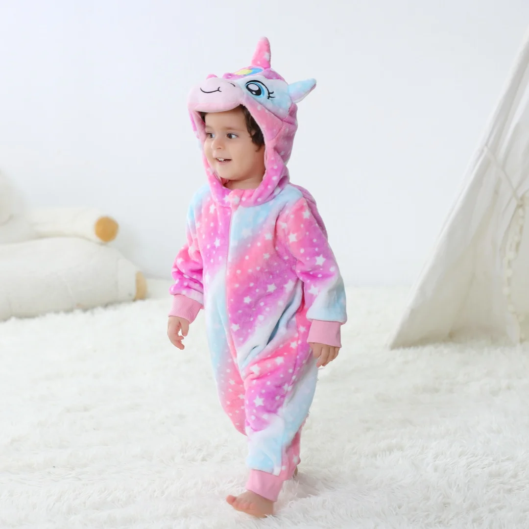 Mameluco unisex para bebé recién nacido unicornio viñetas de animales Onesies pijamas Anime Cosplay disfraces para niños niñas Navidad Halloween
