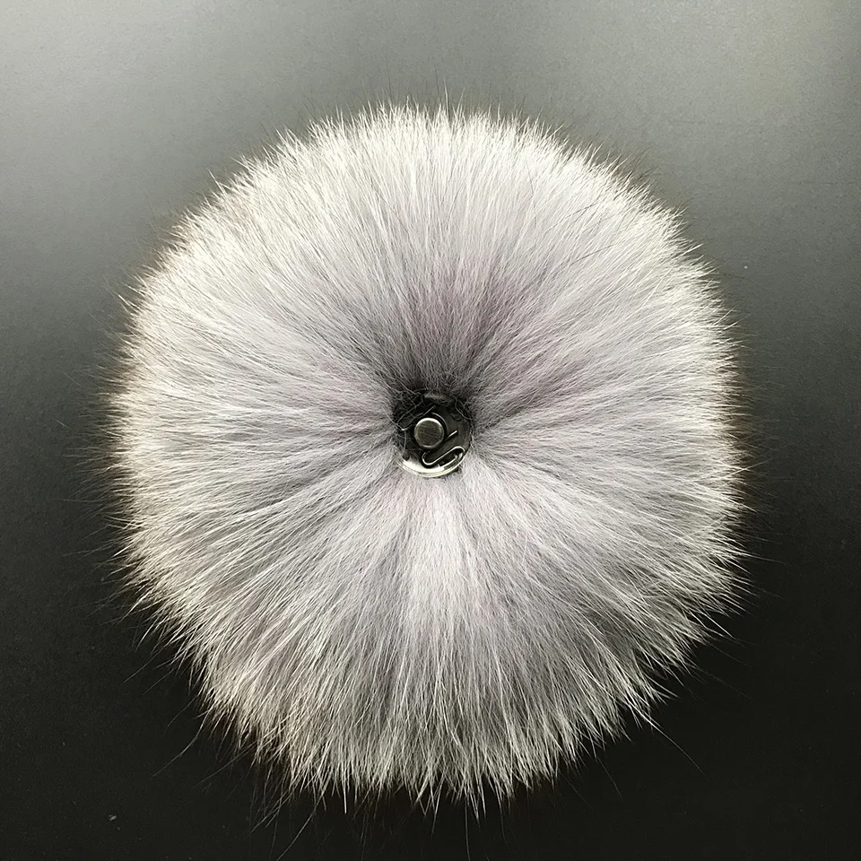 MPPM 12-13 cm Luxury Fluffy Real Fox Fur Ball PomPom 25 Colors Handmade Large Handbag DIY Natural Pompoms Wholesale Hat Pompom