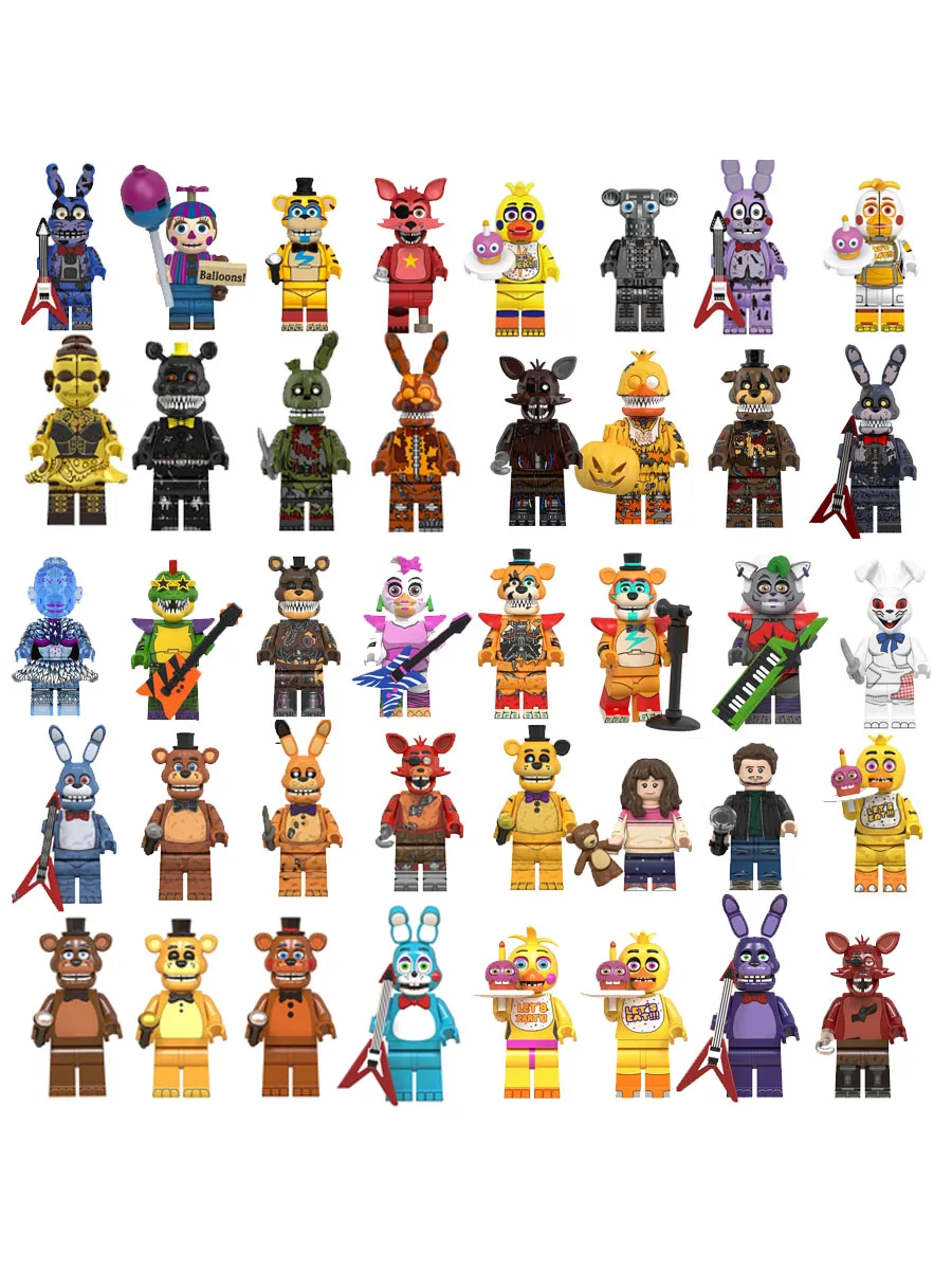 NEUE FNAF-Nachtspiel-Figuren Mini-Figuren Bausteine Skelett-Thriller-Spielzeug Geschenk Kinderspielzeug Mold King – Detail 2