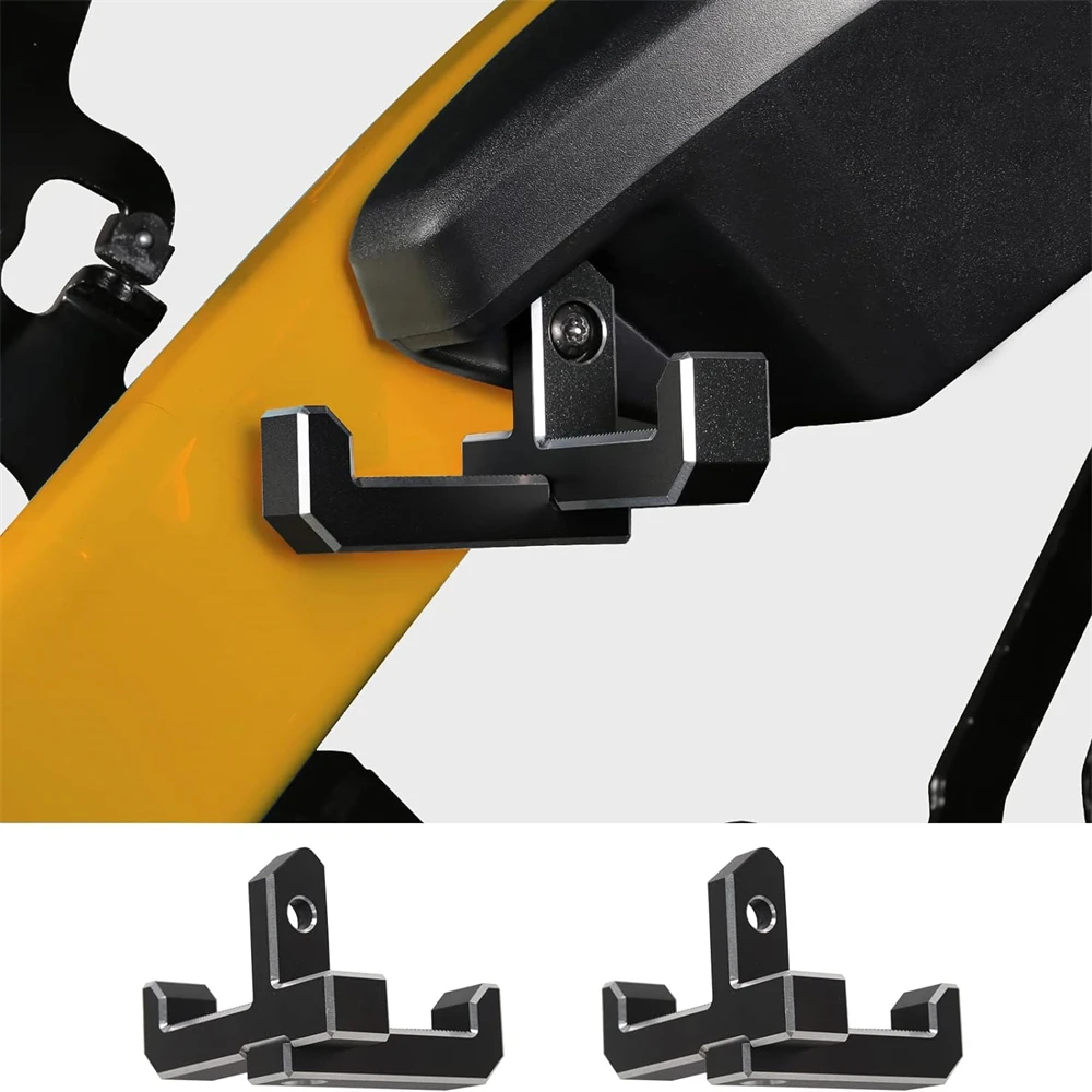 New Aluminum Trunk Grocery Bag Hooks for Ford Bronco Accessories 2021 - 2024 4-Door Black Interior Organizer (T+J-Shaped)