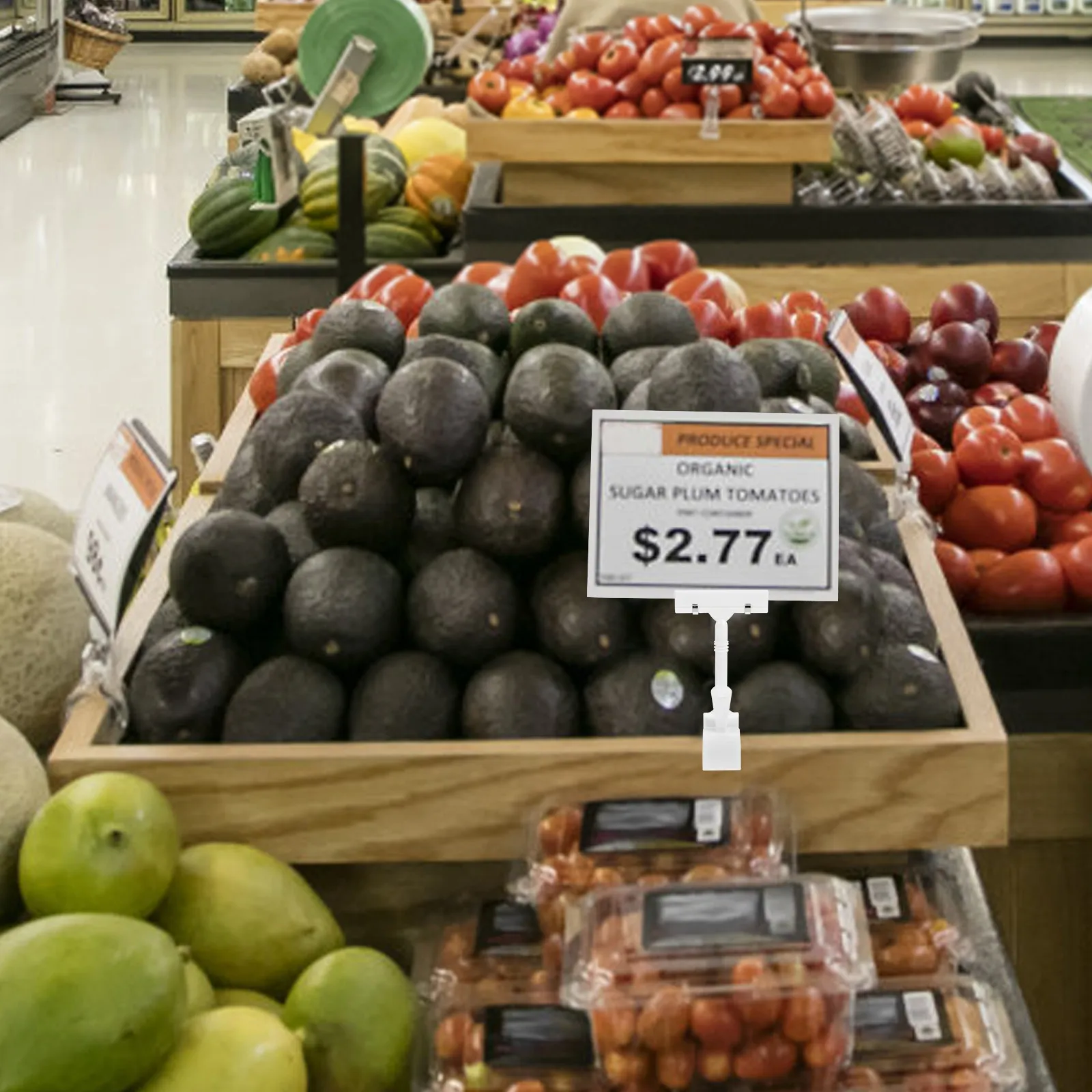 

5Pcs Price Tag Display Holder Plastic Label Clamps for Retail Stores Restaurants Supermarkets Advertising Sign Clips Portable