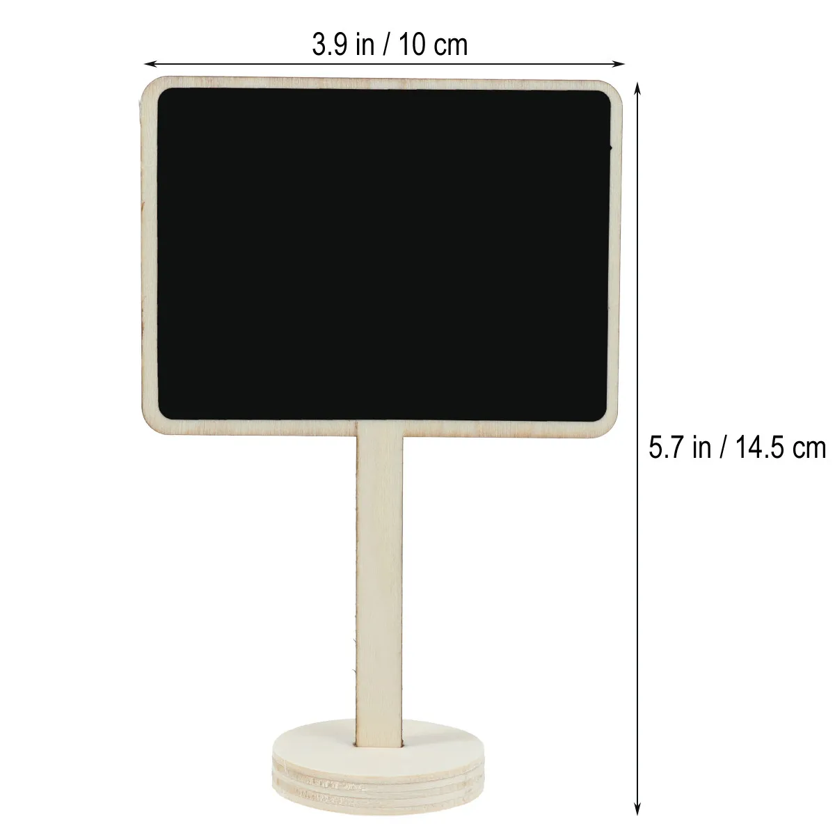 10Pcs Mini Square Wooden Blackboard with Splint Base Stand for Wedding Table Numbers Message Board Party Decoration Memo