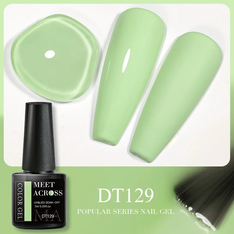 MEET ACROSS 8 ml Macaron Glitzer-Pailletten-Nagelgelpoliermittel, buntes Liebesherz, unregelmäßig geformte Pailletten, Nagelkunst-Gel-Lacke zum Selbermachen