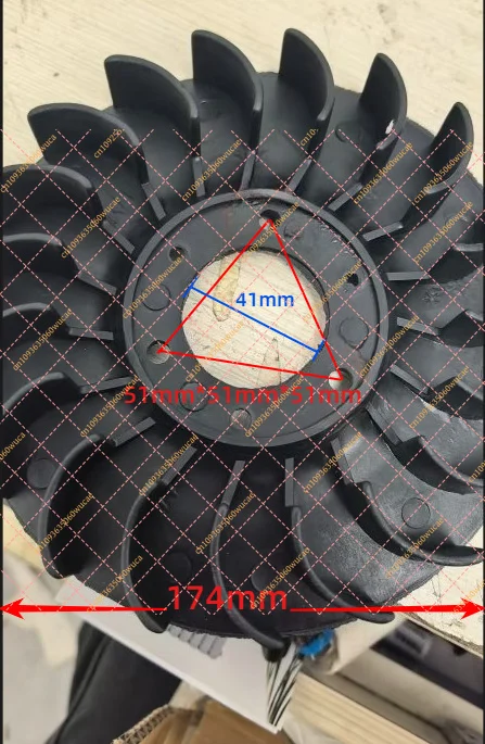 1PCS Engine Cooling Fan Impeller Flywheel 188F 190F 5-8KW Generator Motor Parts Wind Wheel Replacement