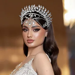 DZ130 Crystal Bridal Tiaras And Crowns Rhinestone Prom Diadem Headband Wedding Hair Accessories Jewelry Bride Hairbands