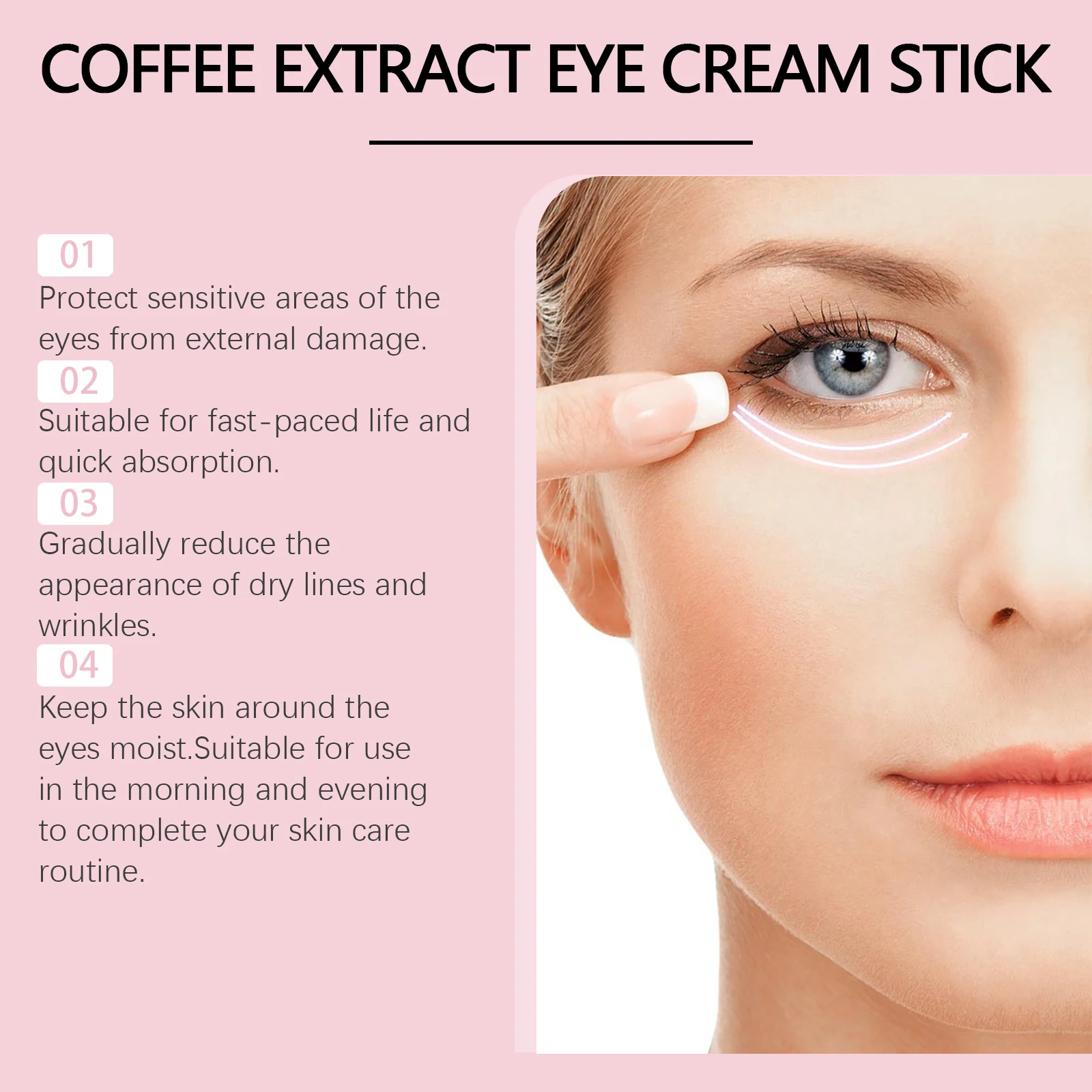 Caffeine Eye Cream Stick Lifting Tightening Brightening the Skin Around The Eyes Fade Fine Lines Moisturizing Eye Care Cream