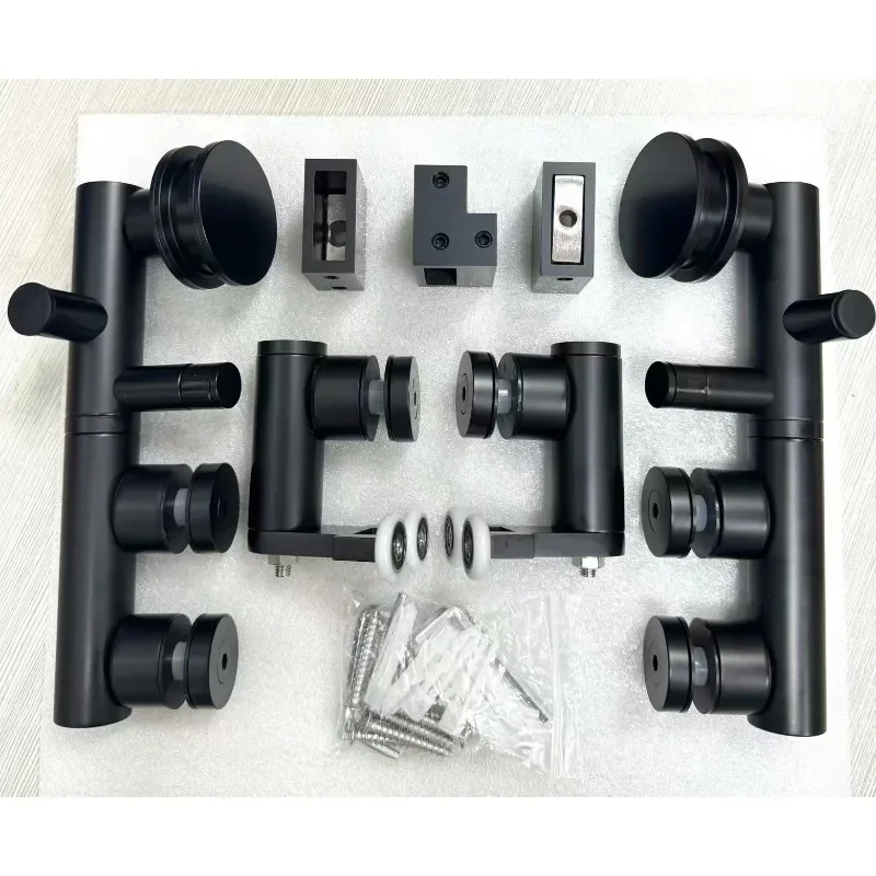 High-end shower room side sliding door pulley, rail roller, buffer pulley, bathroom glass sliding door hanging wheel matching