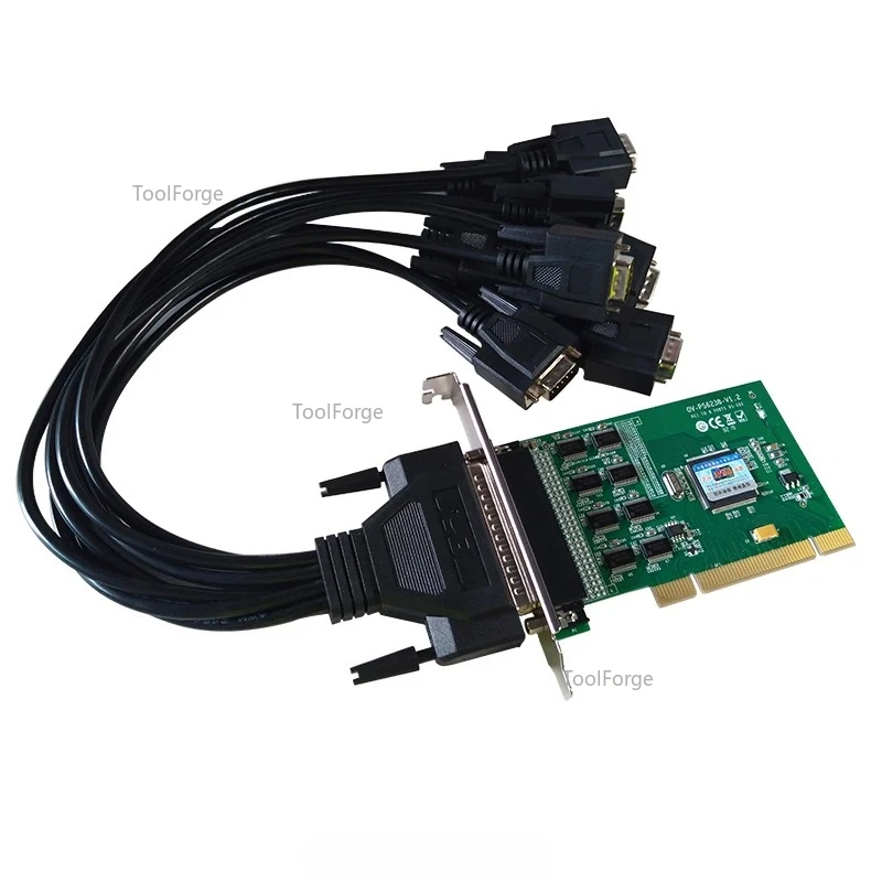 تنطبق على بطاقة PCI متعددة المنفذ التسلسلي بطاقة توسيع 8 منافذ متعددة القنوات منفذ COM 9 دبوس rs232 الحماية الكهروستاتيكية