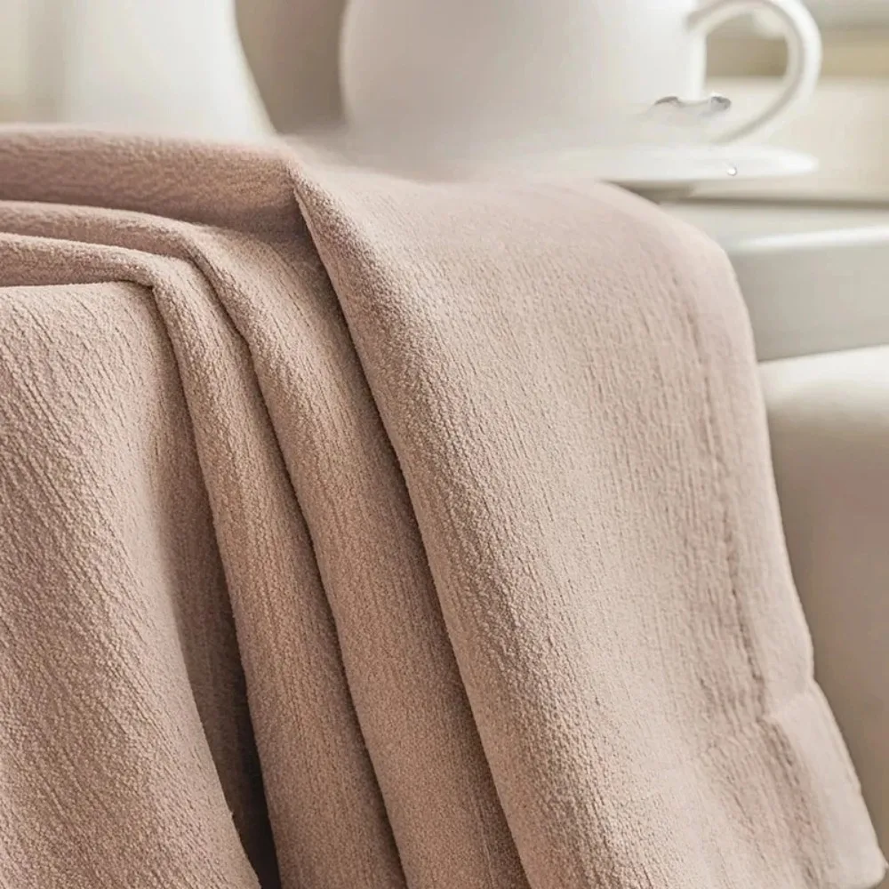 

Chenille Blackout Curtains for Living Room Bedroom High-quality Cocoa Powder Jacquard Light Luxury Modern Simplicity