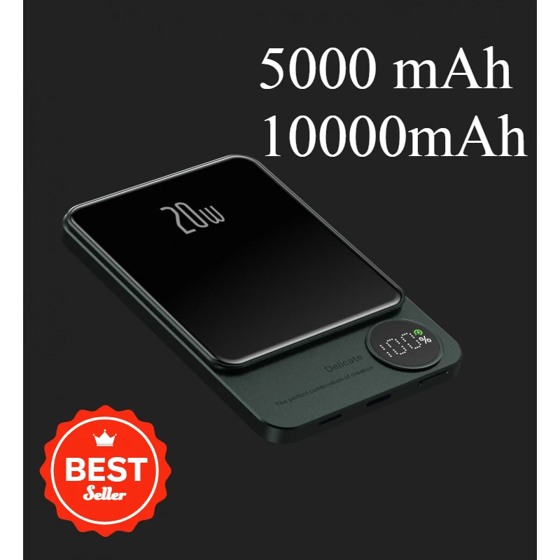 5000mAh New Powerbank Magnetic Wireless Fast Charger Power Bank For iphone 12 13 14 Pro Max Mini External Auxiliary Battery Pack