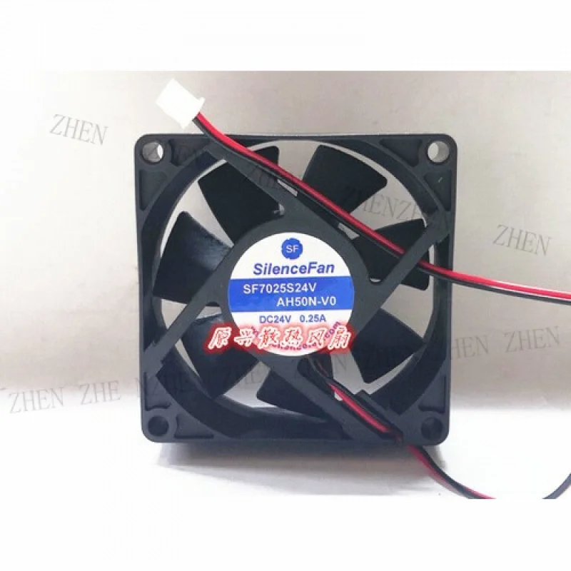 

Y 1PC SILENCEFAN SF7025S24V AH50N-V0 24V 0.25A two-line cooling fan #
