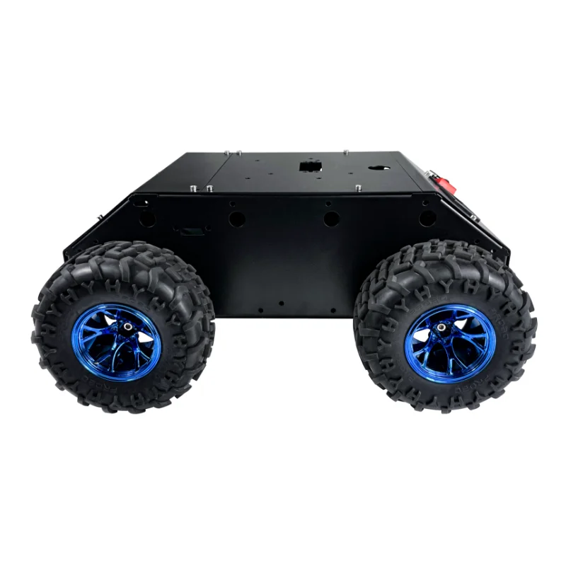 Mobiler 4WD-Stahlwagen mit 130 mm Rädern, offene Quellplattform mit geschlossenem Gehäuse für die Roboterentwicklung, C400