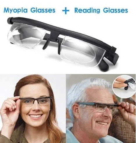 -3 to +6 Diopters Myopia Glasses Reading Glasses Adjustable Focal Length Reading Glasses Focus Adjustable Eyeglasses Dropship