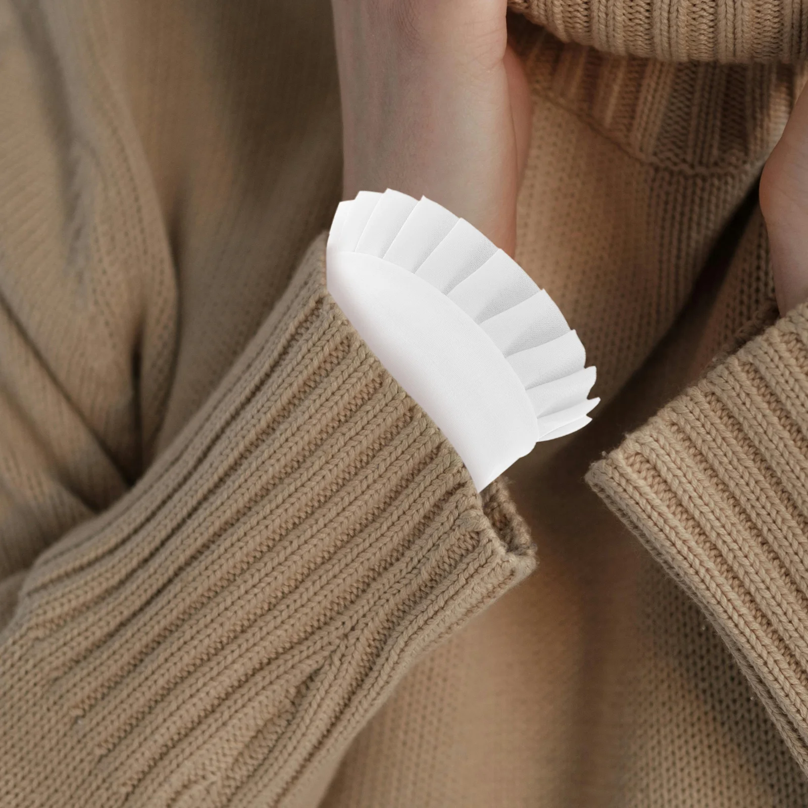 1 زوج زر اللؤلؤ فو الأكمام انفصال كشكش الأصفاد للنساء لوليتا نمط القطن الدانتيل الكفة حفل زفاف التبعي