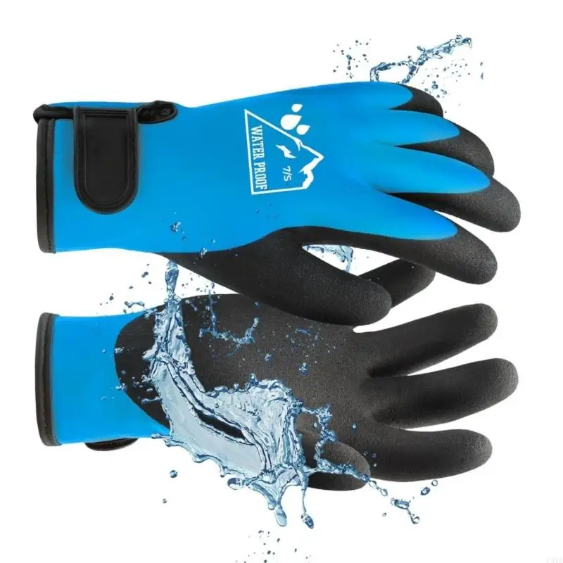 Luvas trabalho térmico F3MA para o clima frio Gardinagem inverno Luva congelador à prova d'água