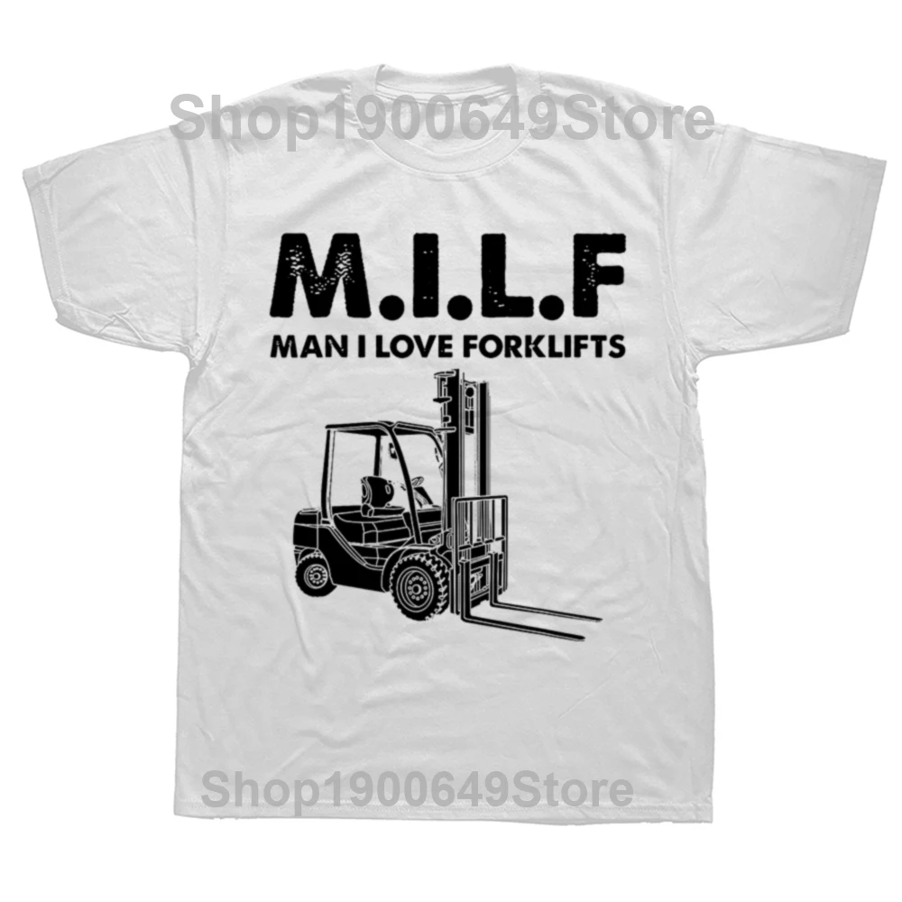 Novelty Awesome Milf Man I Love Forklift Driver Operator T Shirts Graphic Streetwear Short Sleeve Birthday Gifts Summer Style