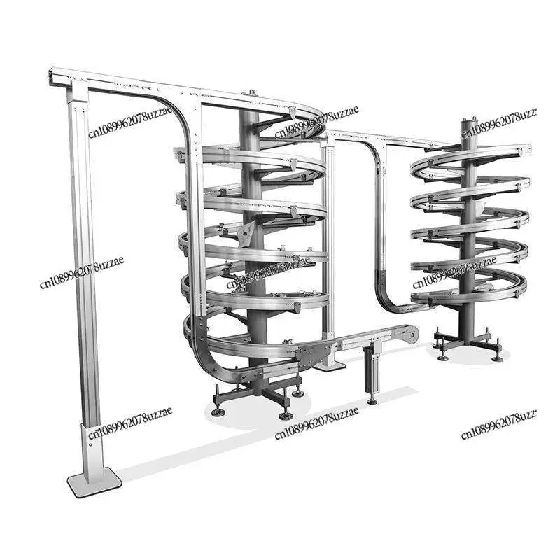 Spiral Lifting Conveyor Upper and Lower Floors Vertical Spiral Tower Broom Line Temporary Storage Conveyor Belt
