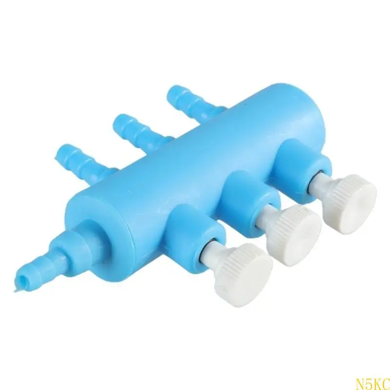 N5KC Plastic Fish for Tank Air Pump Valves Hose Connector Independent Control Switch