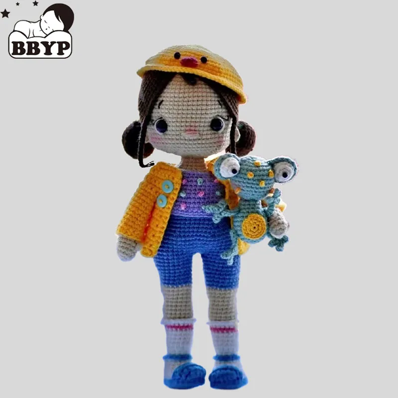 

Handmade Knitting Doll Crochet Brina Girl dolls Crochet Dolls For Home Accessories Craft Toy Ornaments Gifts Finshed Dolls