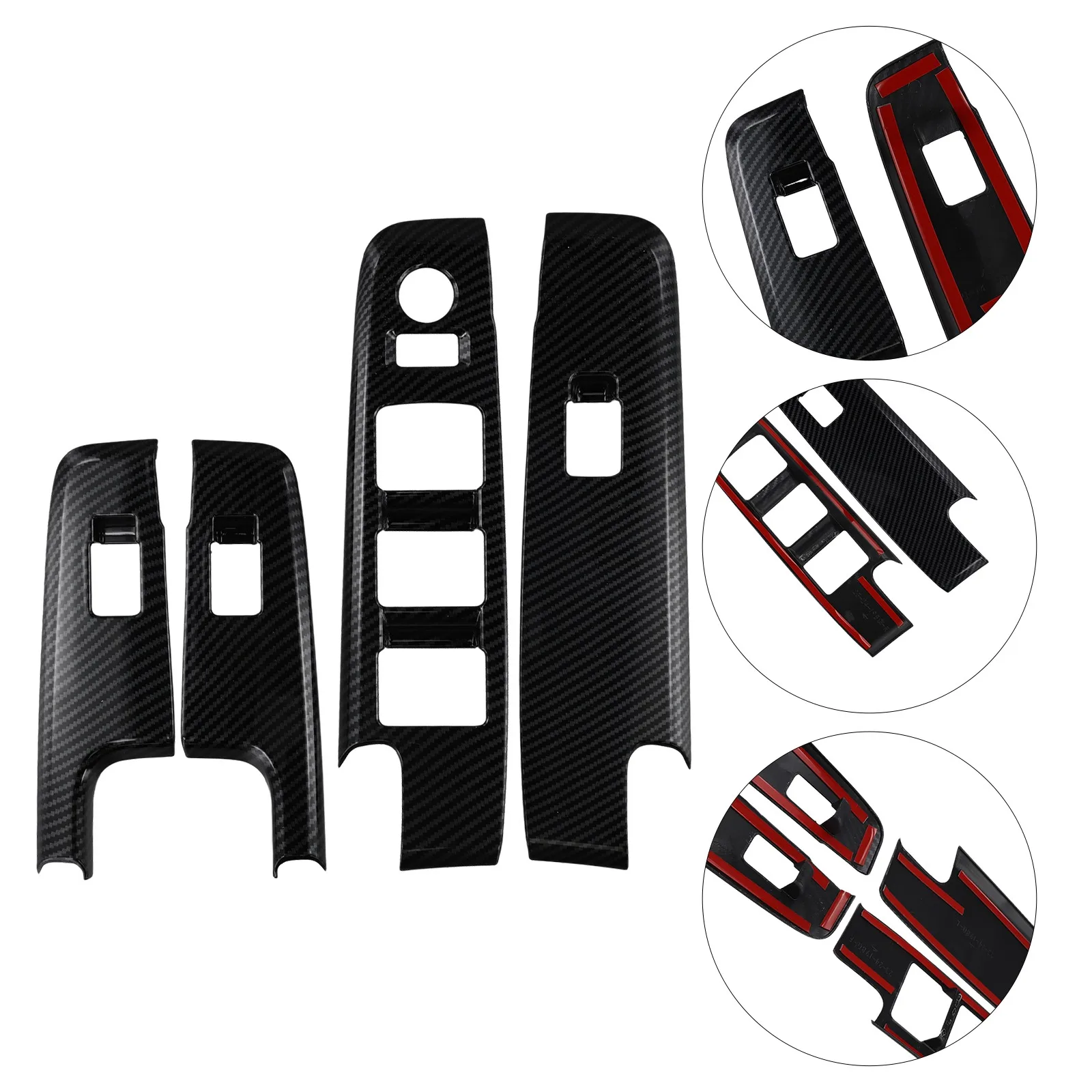 Upgrade Your Vehicle Carbon Fiber Window Lift Switch Panel Trim for Isuzu for dmax for dmax 2023 2024 Models with Easy Setup