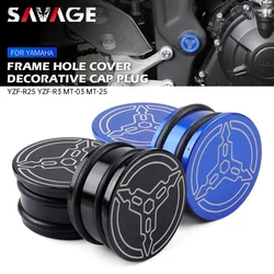 Frame Hole Cover Plug For YAMAHA YZF R25 R3 MT25 MT03 2014-2024 Motorcycle Accessories Decorative Frame Cap YZFR25 MT-03 2022