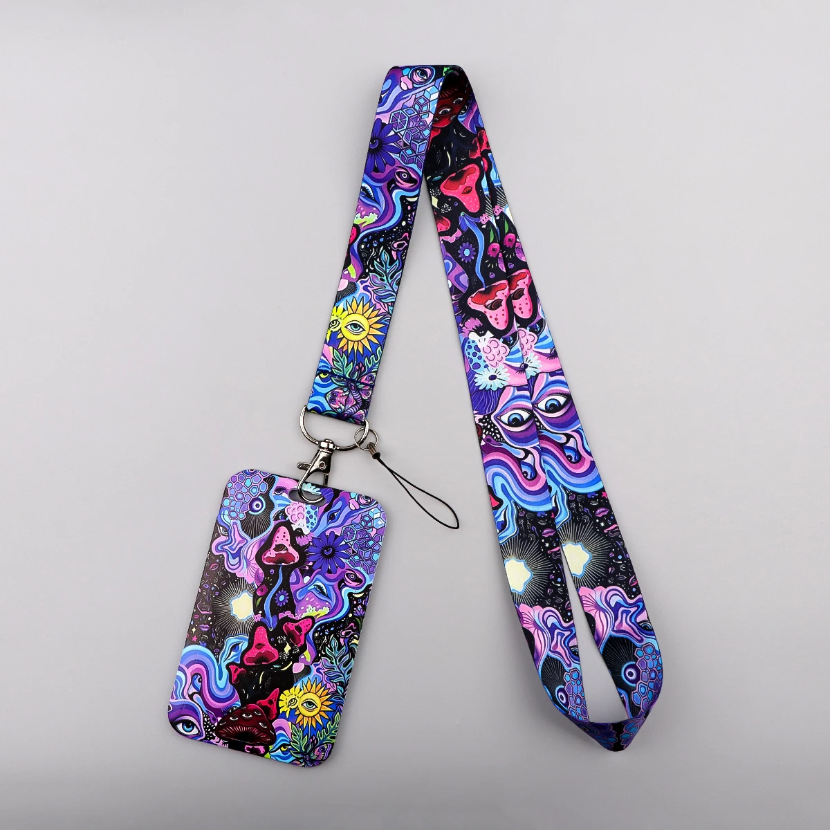 Card Holder With Printed And Neck Lanyard For ID Badge Pass Card Office School Staff Student Daily Practical Carry Accessory - view 5