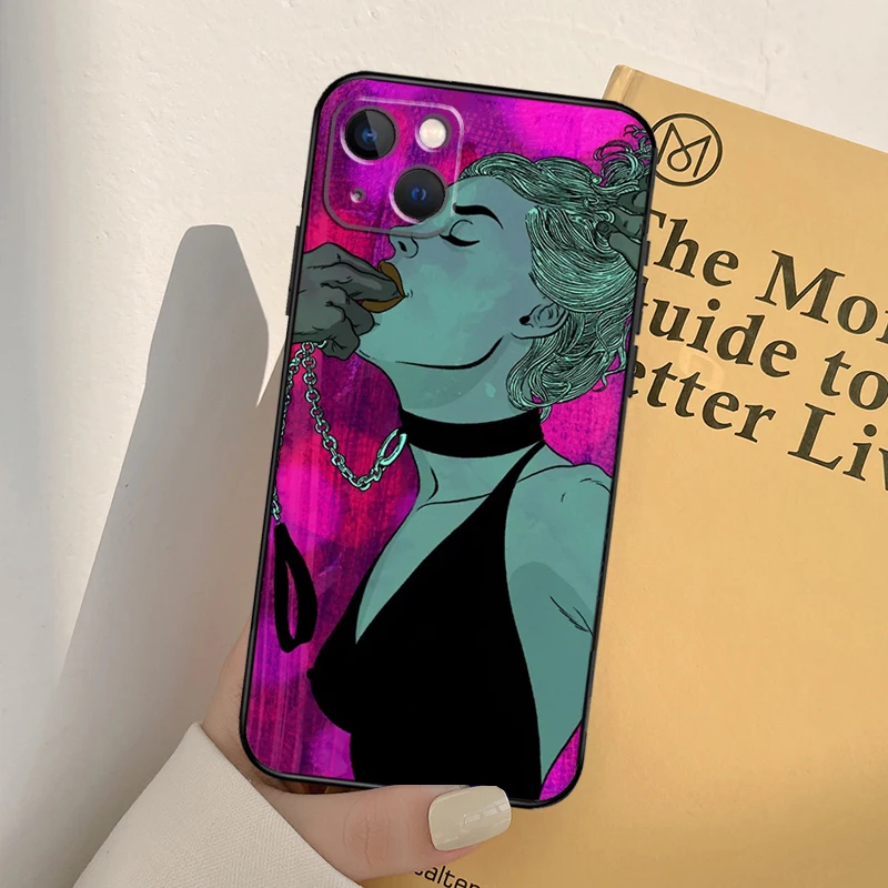 مثير سيدة أحمر الشفاه الفتيات قضية الهاتف آيفون 17 16 15 14 13 11 12 برو ماكس mini XR 16e 15 16 زائد 17 الهواء غطاء كامل #5