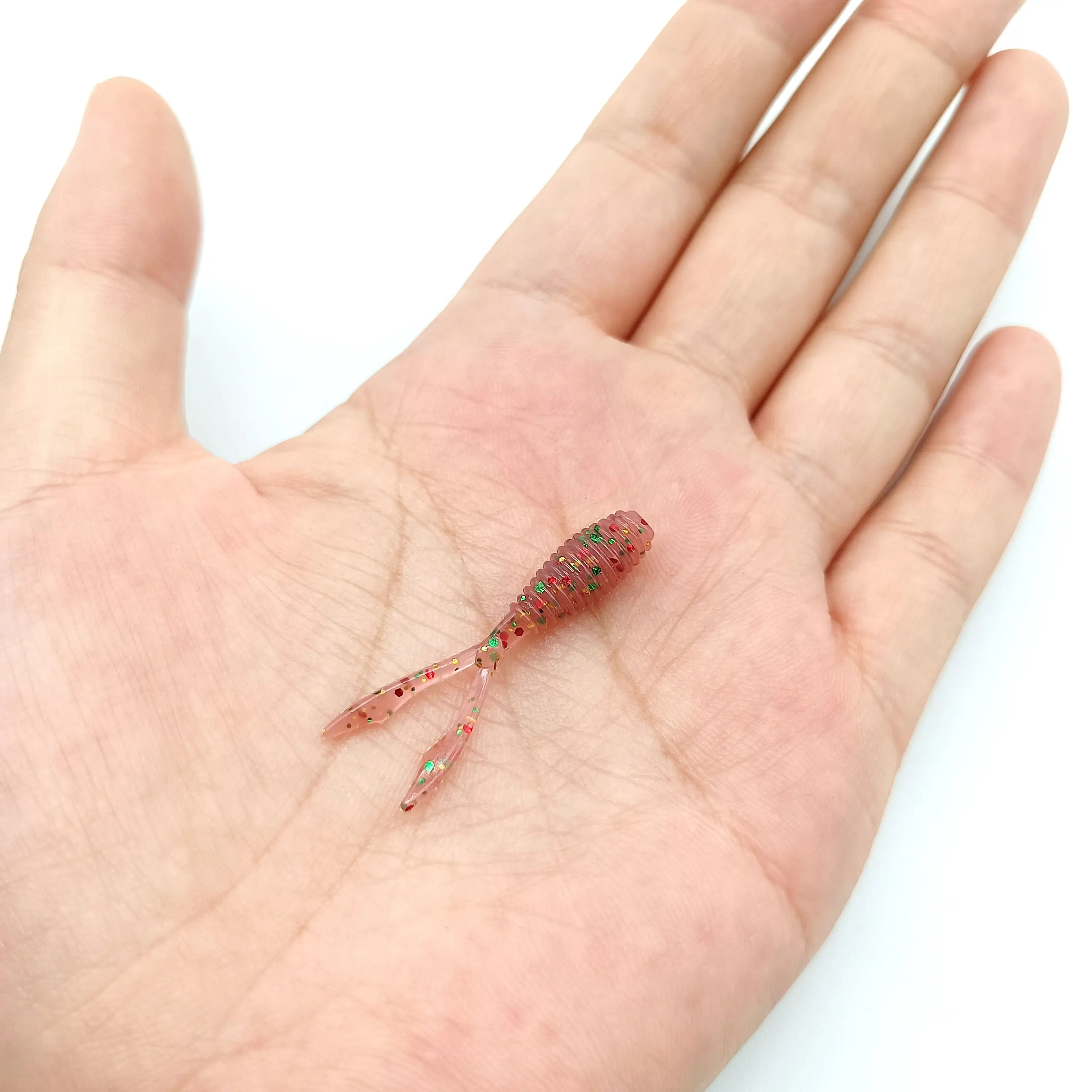 DUODUOYU 10PCS Mini Ajing Soft Fishing Lure  0.4g/35mm Twin Tail Isca Artificial Wobbler Ocean Rock Silicone Fishing Tackle