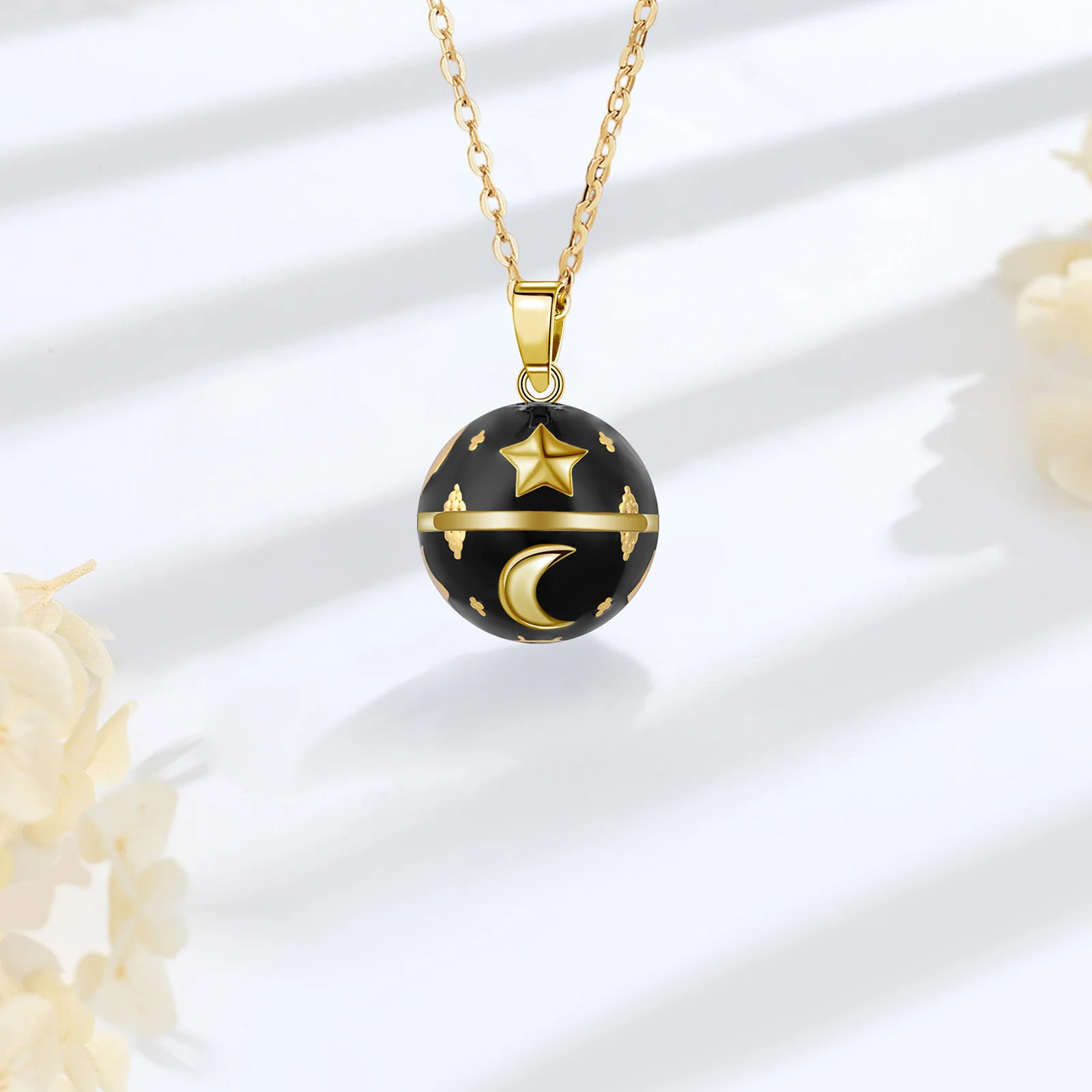 Eudora Collier Bola de Grossesse Necklace Stars Moon Angel Caller Musical Bell Pendant llamador de ángeles Jewelry for Pregnant