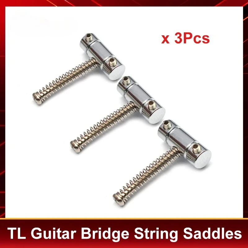 Best Offer Diameter 8MM 3Pcs Vintage Electric Guitar Bridge String Saddles for TL Electric Guitar Parts