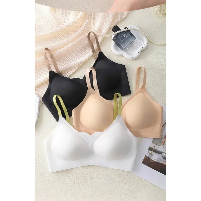 Kalapaopao Gather Push Up Bra No Trace No Steel Ring Double U-shaped Soft Support Structure Underwear