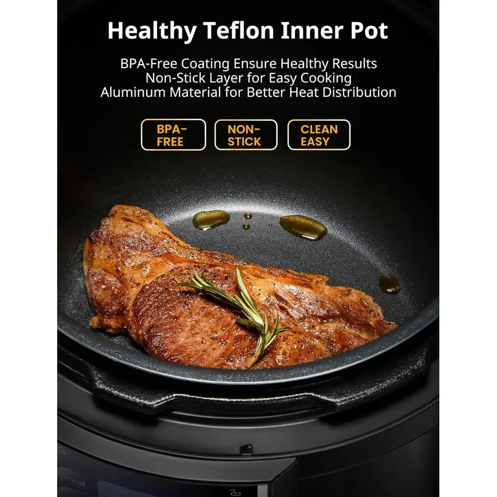 9-in-1 Electric Pressure Cooker with 14 Presets Non-Stick Multi Cooker Slow Cooker Rice Steamer Yogurt Maker Food Warmer Egg