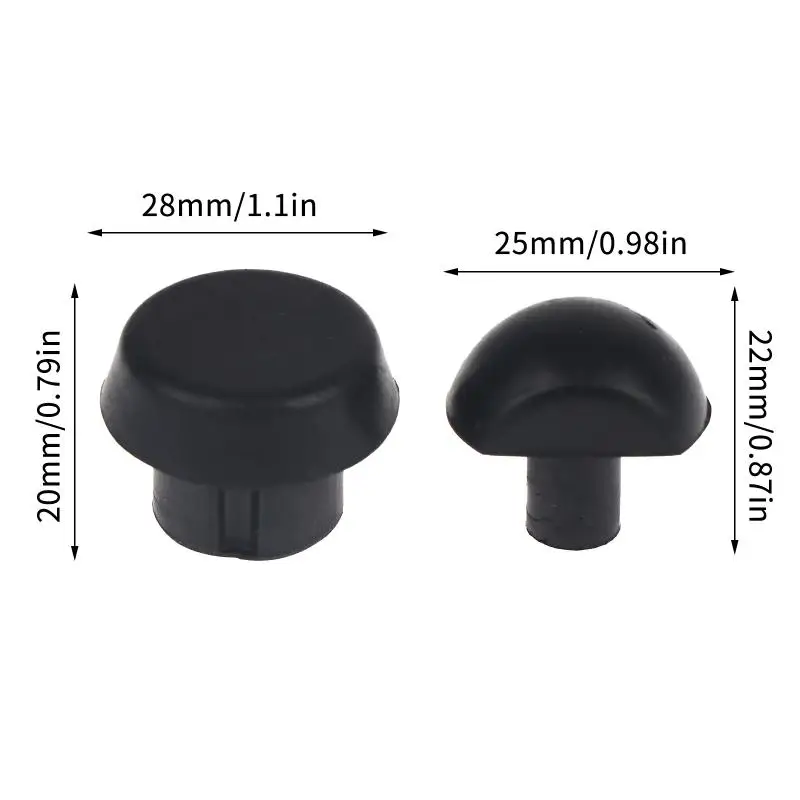 10Pcs Billiard Cue Rubber Plug Anti-Scratch Wear-Resistant Pool Cue Bottom Bumper for Billiard Hall Enthusiasts