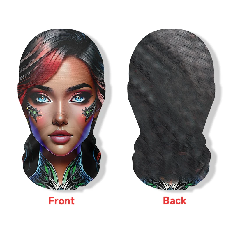 クリエイティブな通気性のある3Dヘッドギアバラクラバ、リアルな顔面ストレッチメッシュ、斬新なマスク、ユニセックス、カーニバルパーティー、ロールプレイング用