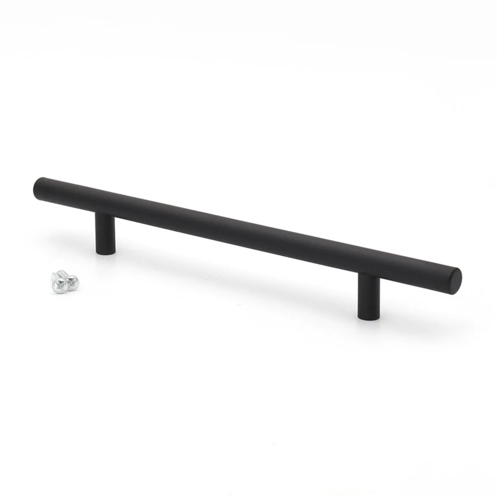 

5pcs Cabinet Black Drawer Pulls Stainless Steel Furniture Hardware for Simple Knob Kitchen Home Bathroom Wardrobe