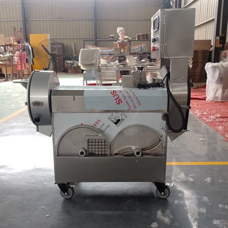 Commercial Electric Vegetable and Fruit Double Heads Cutter Celery Leafy Technology Wholesale Price Vegetable Slice Cutter