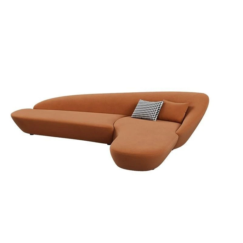 

Modern office light luxury sofa coffee table combination sales department hotel clubhouse reception special-shaped designer sofa