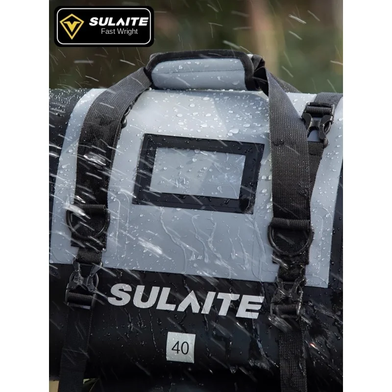 SULAITE Motorcycle Side Bag High-density Waterproof Motorcycle Saddle Bag Long Distance Motorcycle Riding Backpack Backseat Bag