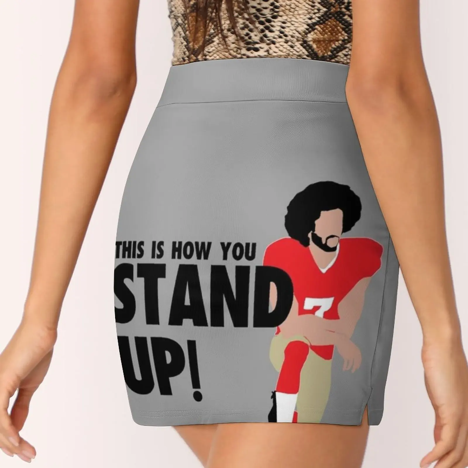 Colin Kaepernick-Berdiri! Rok Wanita Rok Olahraga Rok dengan Saku Fashion Gaya Korea Rok 4Xl Rok Colin Kaepernick