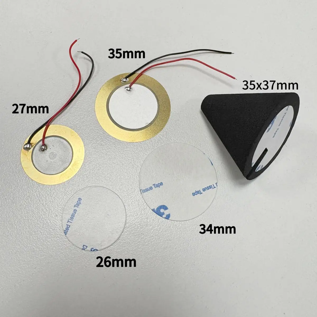 

Piezo Head & Rim Trigger Cone For Roland KD-12X/KD-14X PD-8x/PD-10x/PD-12x With Double Tape Electronic Drum Replacement