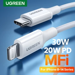 UGREEN MFi PD USB C to Lightning Cable Braided For Apple iPhone 14 Pro Max 13 12 11 xs ipad Charger Type C PD Fast charging data