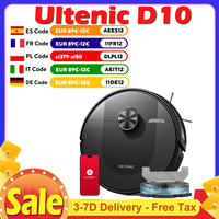 Ultenic D10 Robot Vacuum Cleaner 15min LiDAR Quick Map 4000Pa Suction 120min Runtime Carpet Auto-Boost No-Go Zone Time Scheduled