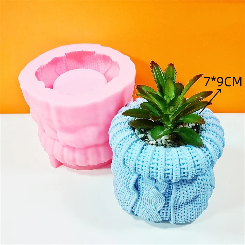 Large Concrete Flowerpot Silicone Mold Nordic Style Big Plants Pot Candle Cup Vessel Silicone Plaster Molds DIY Home Decor Craft