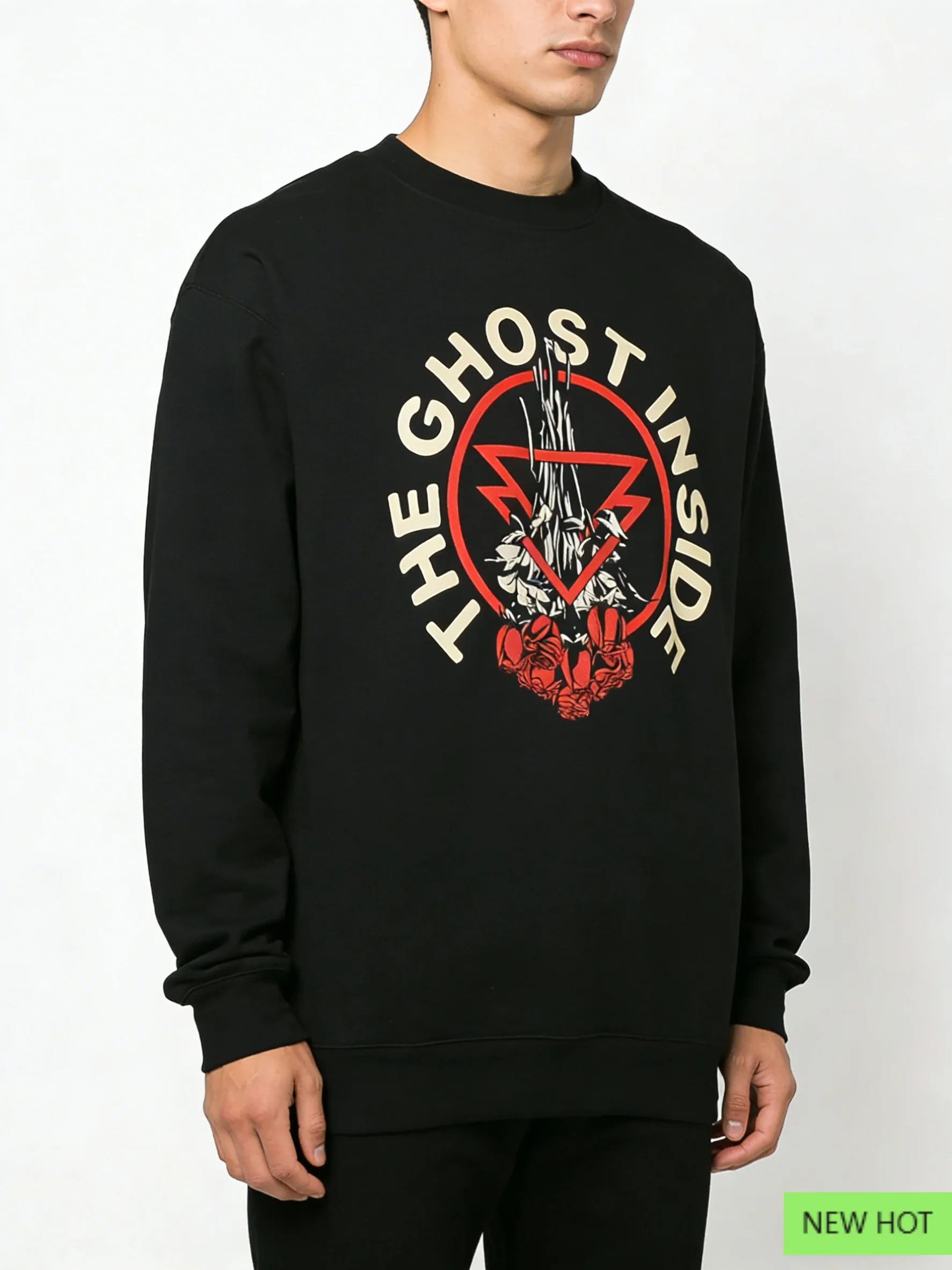 سترة بغطاء للرأس برسومات The Ghost Inside، سويت شيرت ميتالكور، مثالية للمعجبين الذين يحبون نمط الفرقة ومتشددين Power Vibe #2