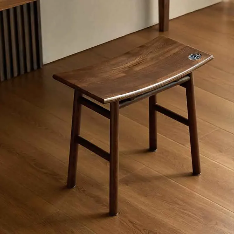 Solid Wood Creative Tea Table Stool, Saddle Stool, Porch Shoe Changing Stool, Leisure Chair, Mobile Seats, Home Sofa Footstool