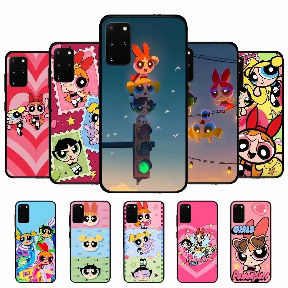 Children Animation T-The P-Powerpuff G-Girls Phone Case For Samsung S 24 Fe 25 Ultra Plus 20 Lite 21 30 22 23 24 22 Ultra