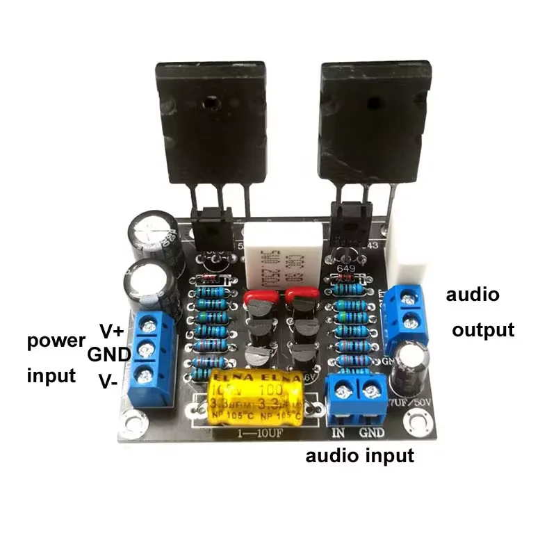 Новая мини-оригинальная моно 100 Вт, 4 Ом Toshiba Tube 2SC5200 + 2SA1943 5200 + 1943 DC 20-50 В, плата усилителя мощности HiFi